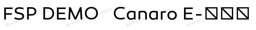 FSP DEMO   Canaro E字体转换